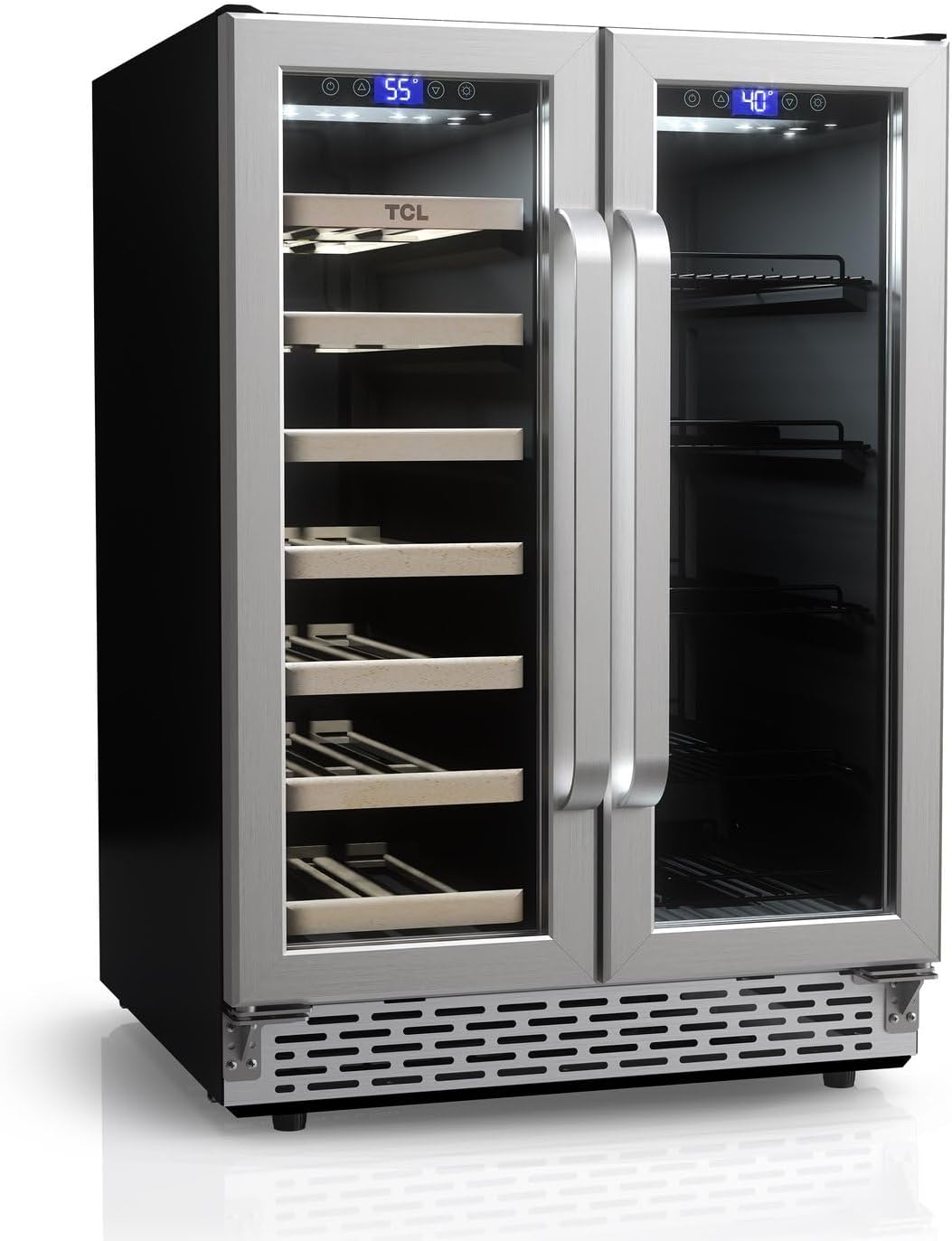20 Bottle Dual Zone Wine and Beverage Cooler